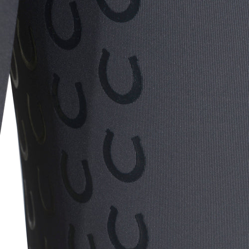 Culote Treino Hipismo Zíper High Waist Infantil Chumbo - Lucky_U Riders