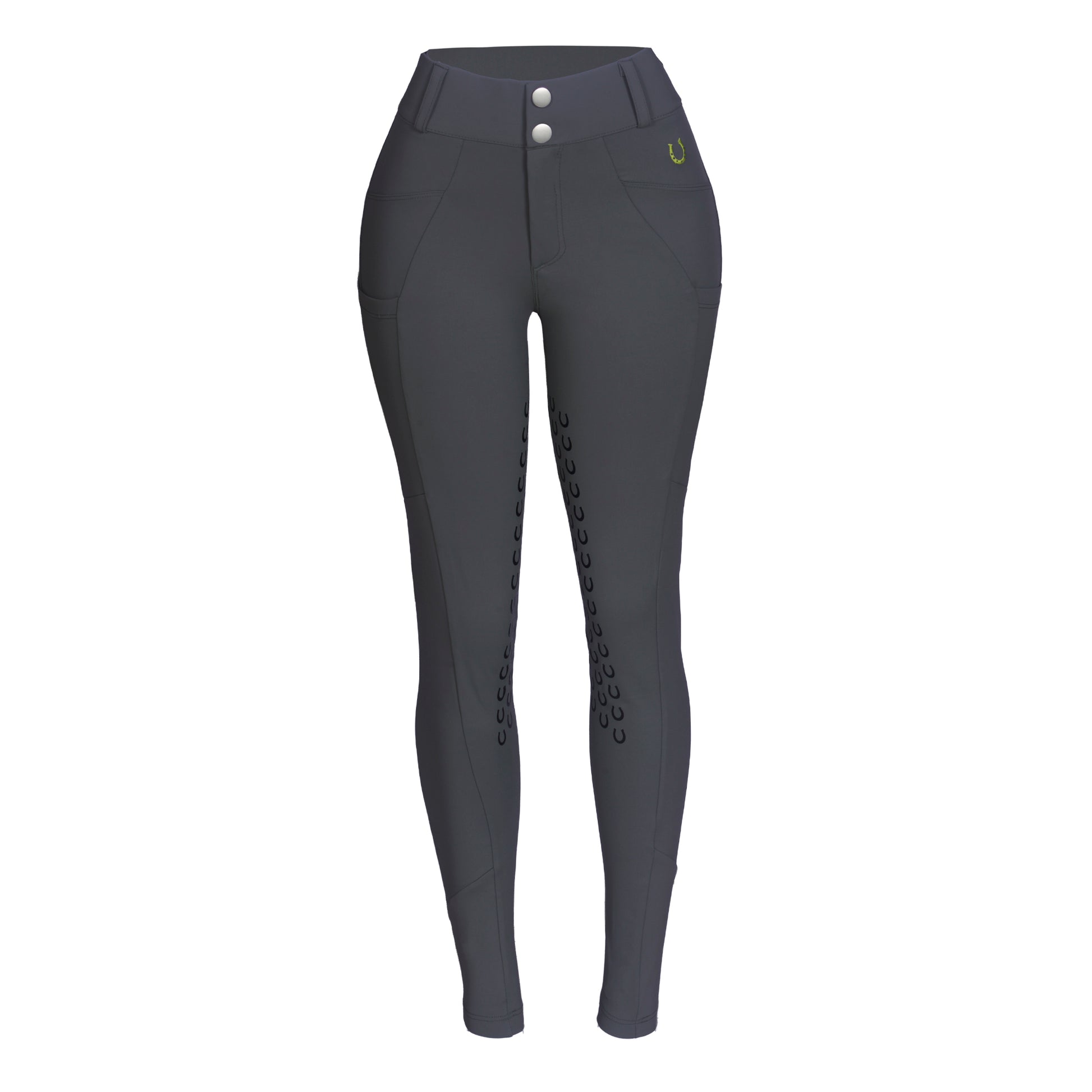 Culote Treino Hipismo Zíper High Waist Chumbo - Lucky_U Riders