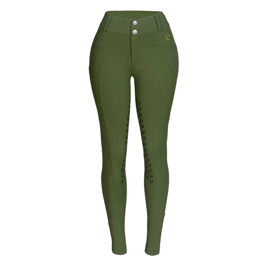 Culote Treino Hipismo Zíper High Waist Natureza - Lucky_U Riders