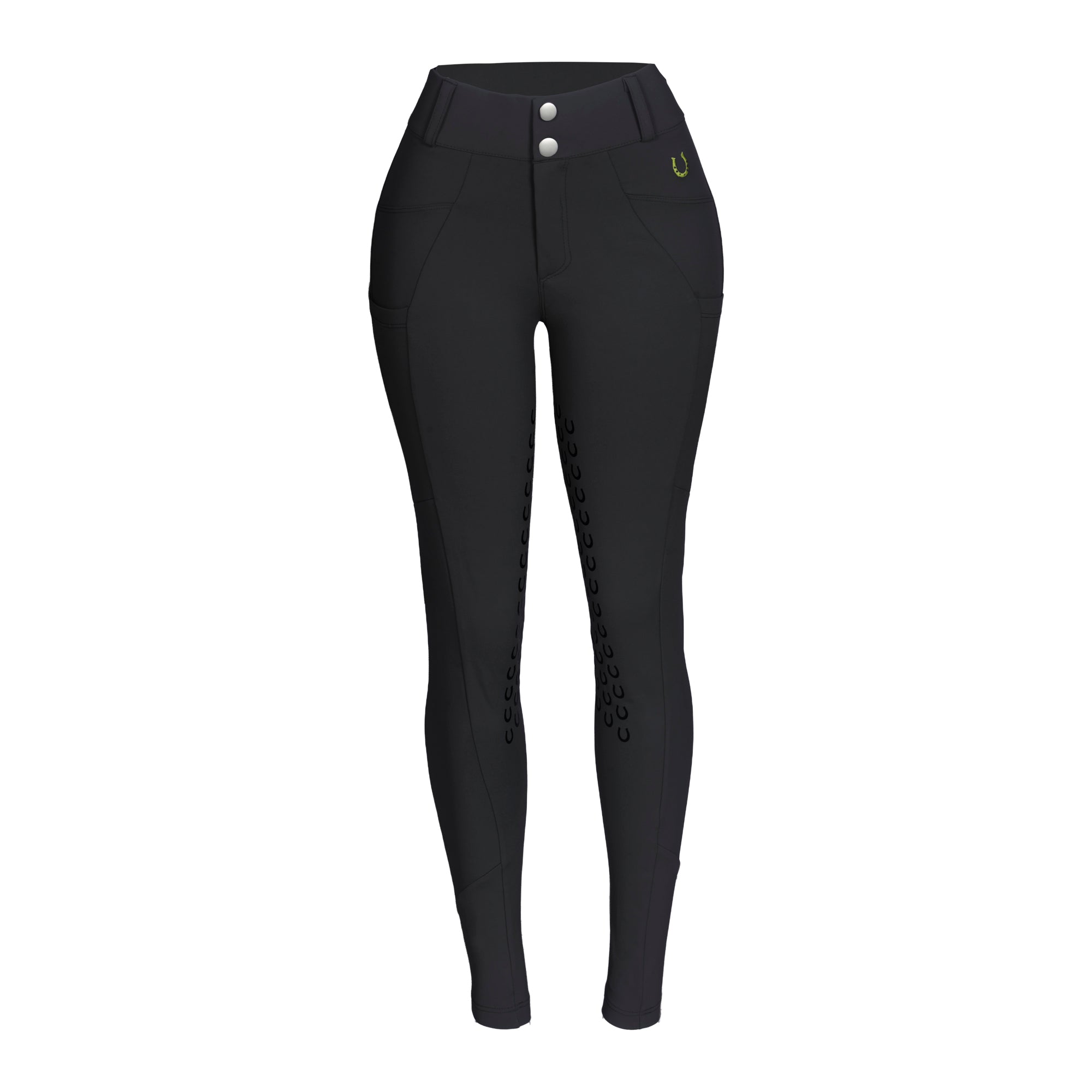 Culote Treino Hipismo Zíper High Waist Preto