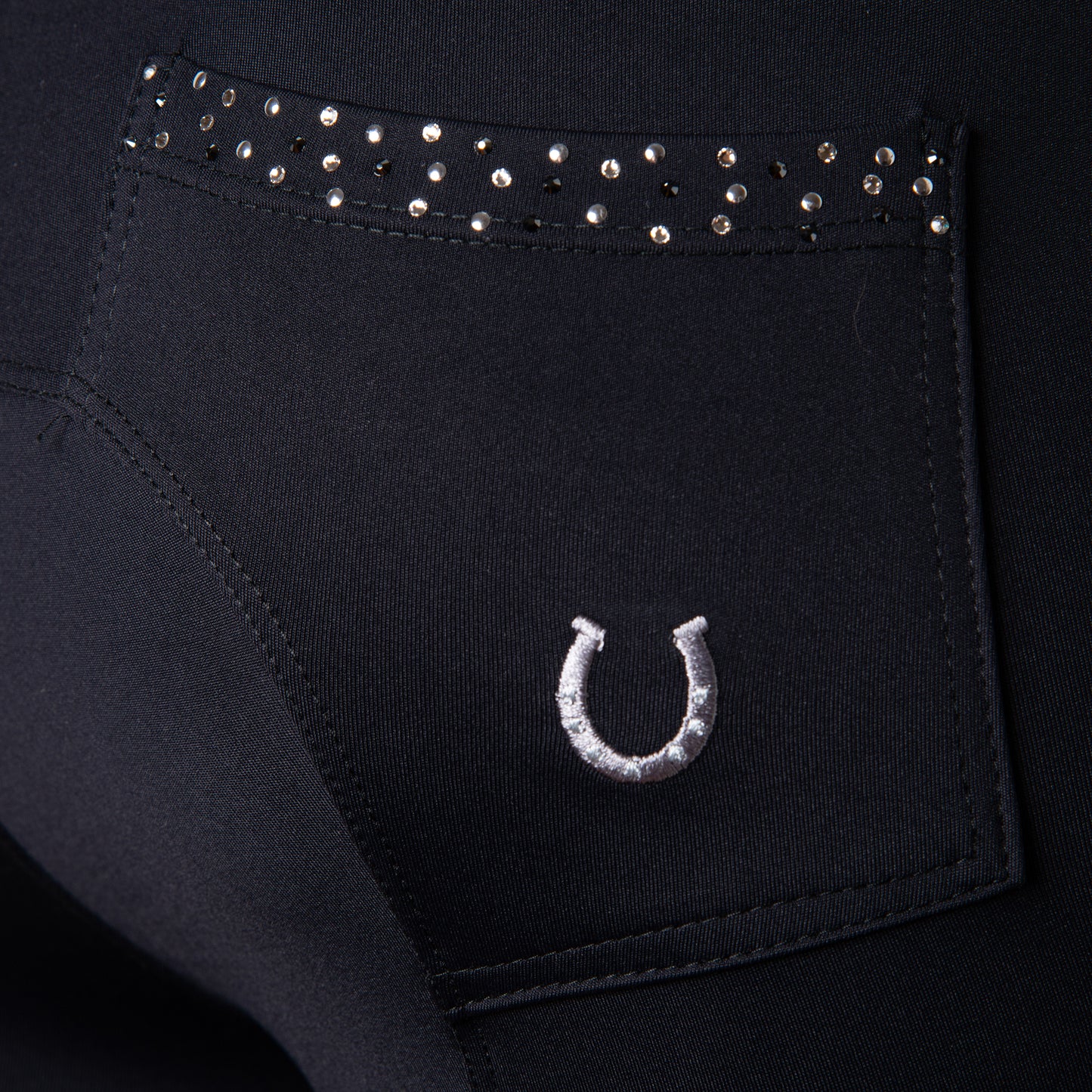 Culote Treino Hipismo Swarovski - New Breeches Preto