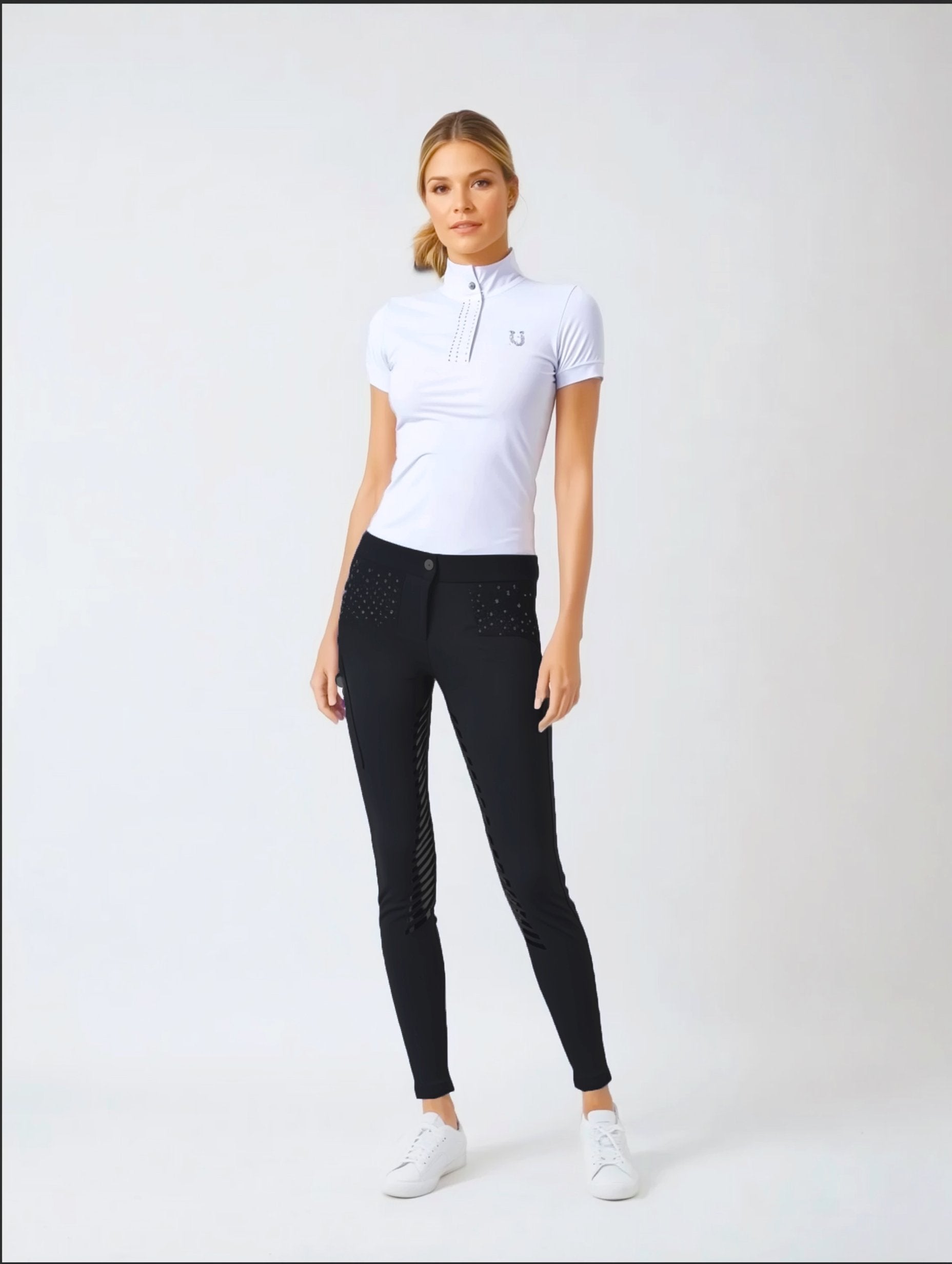 Culote Treino Hipismo Swarovski - New Breeches Preto - Lucky_U Riders