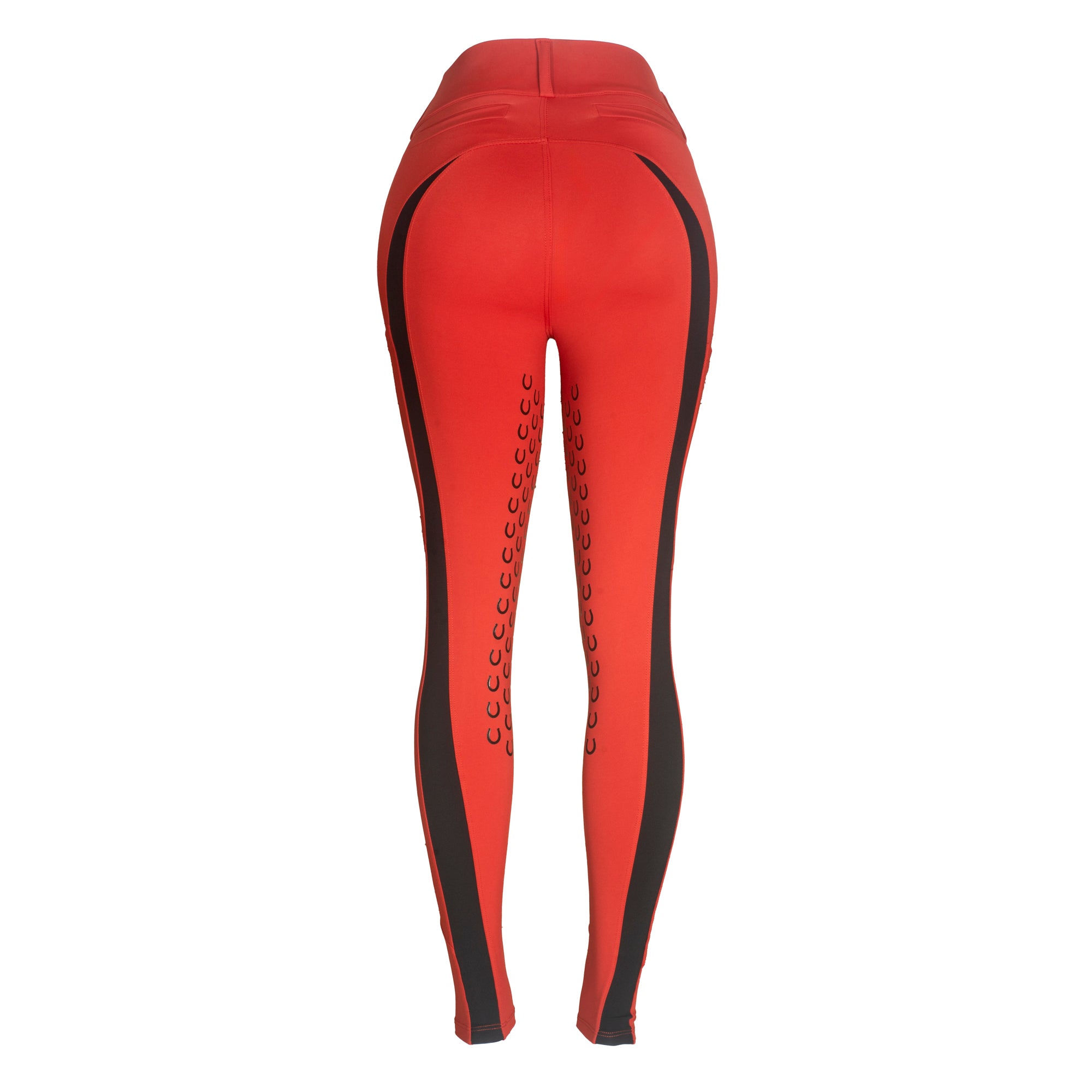Culote Treino Hipismo Zíper High Waist Tamarindo e Preto