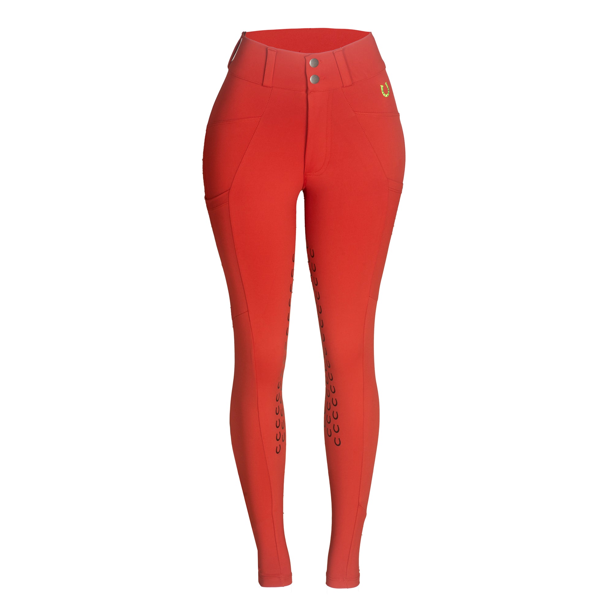 Culote Treino Hipismo Zíper High Waist Tamarindo e Preto