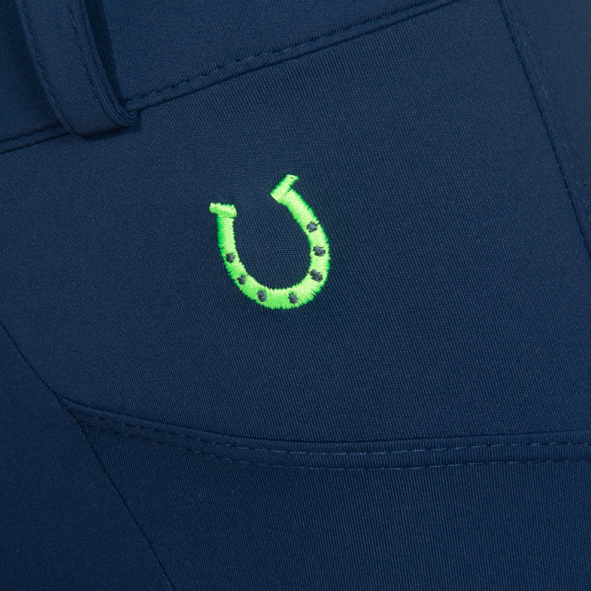 Culote Treino Hipismo Zíper High Waist Infantil Marinho - Lucky_U Riders