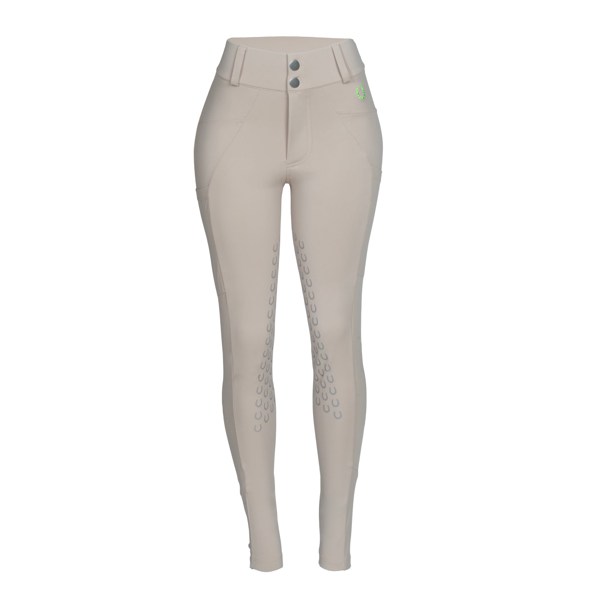 Culote Treino Hipismo Zíper High Waist Nude