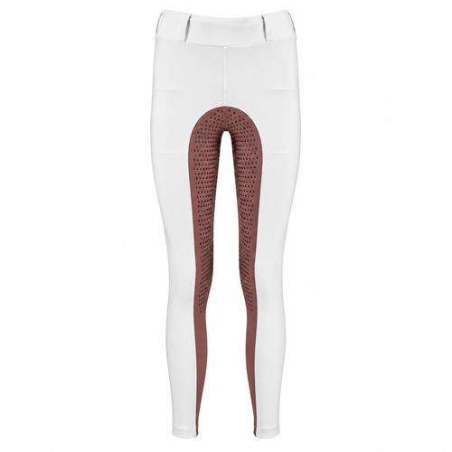 Culote Prova Hipismo All Grip Infantil Branco e Castanha