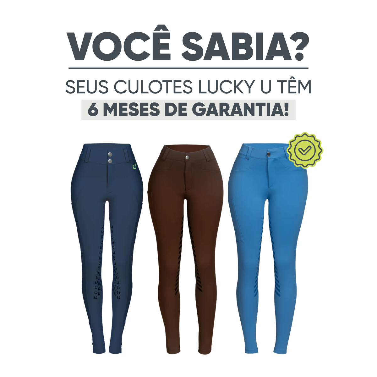 Culote Prova Hipismo All Grip Infantil Branco e Canela