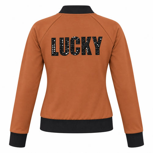 Jaqueta Bomber Feminina Lucky U Marrom