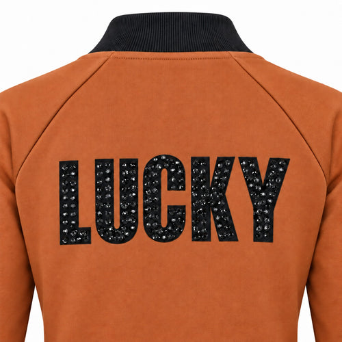 Jaqueta Bomber Feminina Lucky U Marrom