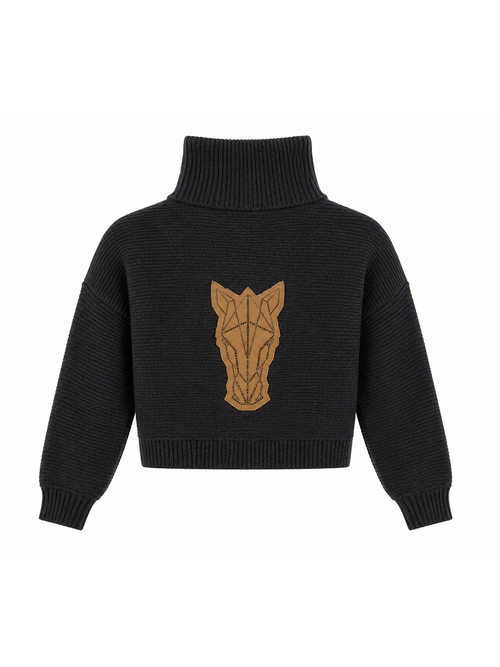 Suéter Rearing Horseshoe Preto
