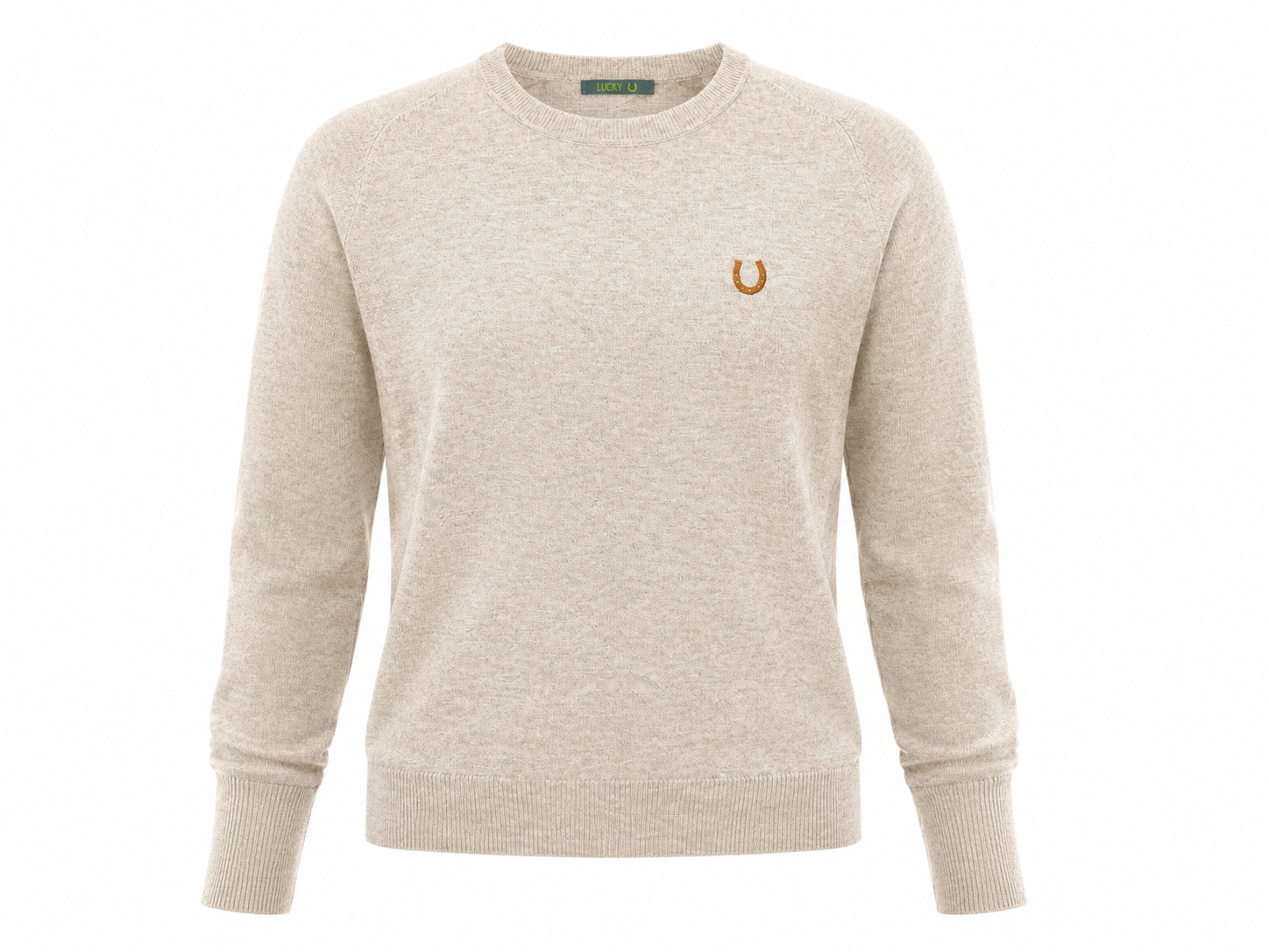 Suéter Basic Horse Flowers Cappucino