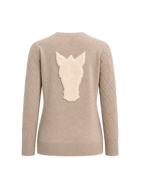 Suéter Wool Cavalo 3D Capuccino
