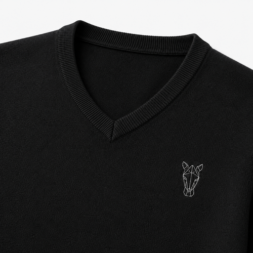 Suéter Masculino Horse 3D Preto