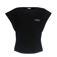 T-Shirt Feminina Cavada Preta