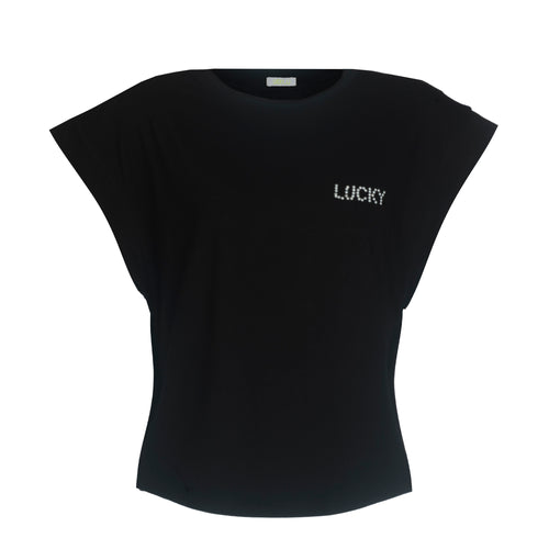 T-Shirt Feminina Cavada Preta - Lucky_U Riders