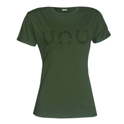 T-Shirt Feminina Slim Verde - Lucky_U Riders