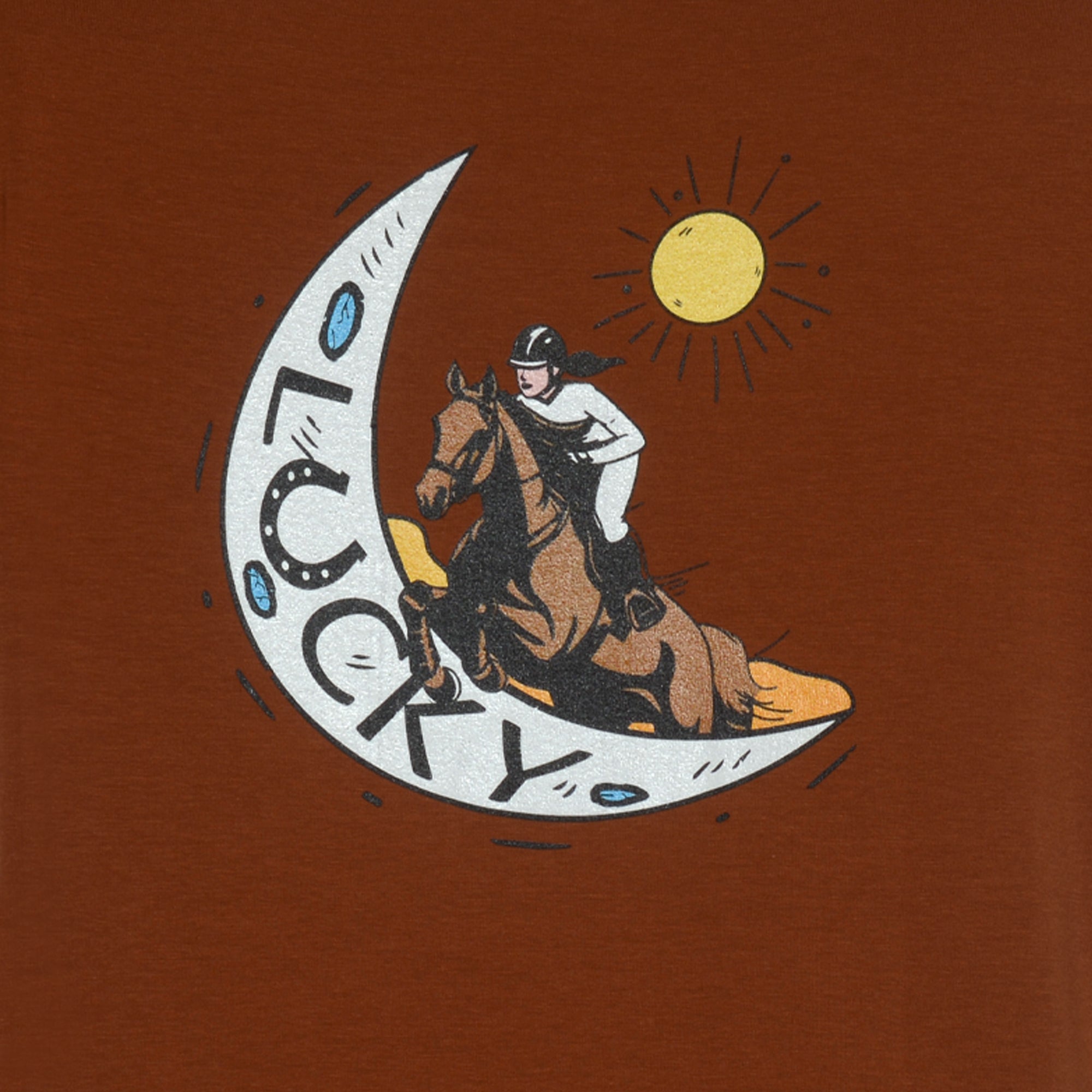 T-Shirt Fly To The Moon Moocha - Lucky_U Riders