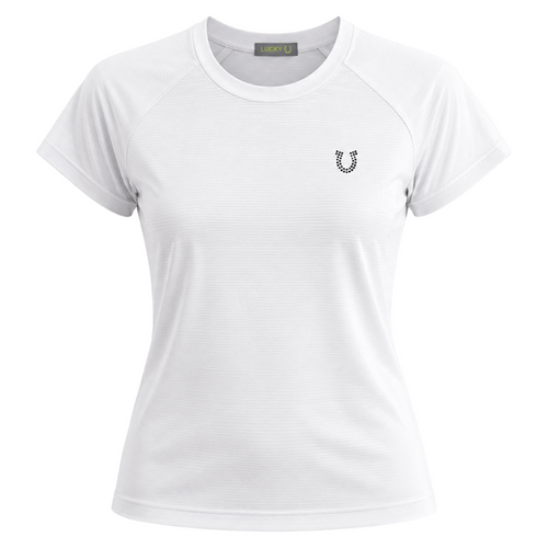 Blusa Treino Hipismo Training Tech Horse Riding SS Infantil Branca