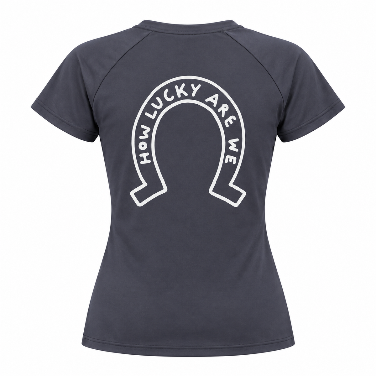 Blusa Treino Hipismo Training Tech We Are Lucky SS Cinza