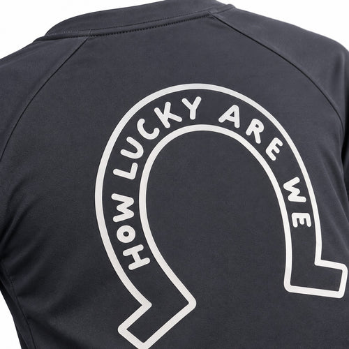 Blusa Treino Hipismo Training Tech We Are Lucky SS Cinza