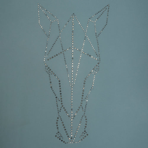 Blusa Treino Hipismo Training Tech Cavalo 3D SS Infantil Platina