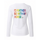 Blusa Treino Hipismo Training Tech Rainbow LS Infantil Branca