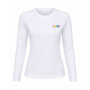 Blusa Treino Hipismo Training Tech Rainbow LS Branca