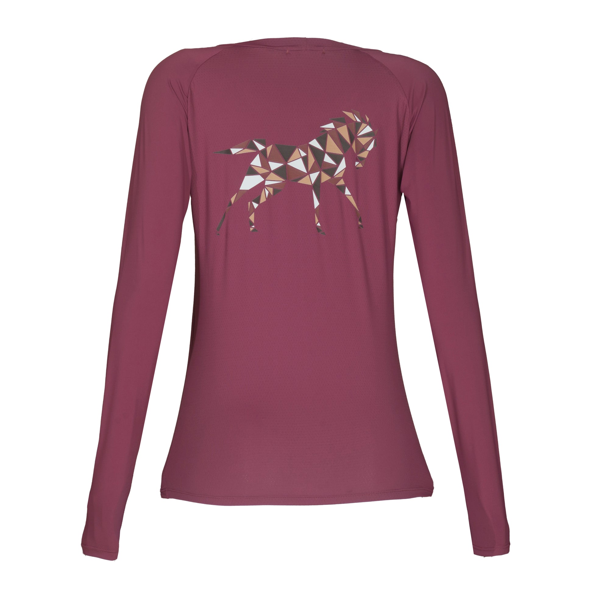 Blusa Treino Hipismo Training Tech Raglan LS Rosa - Lucky_U Riders