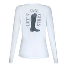 Blusa Treino Hipismo Training Tech Let's Go Girls LS Branca - Lucky_U Riders