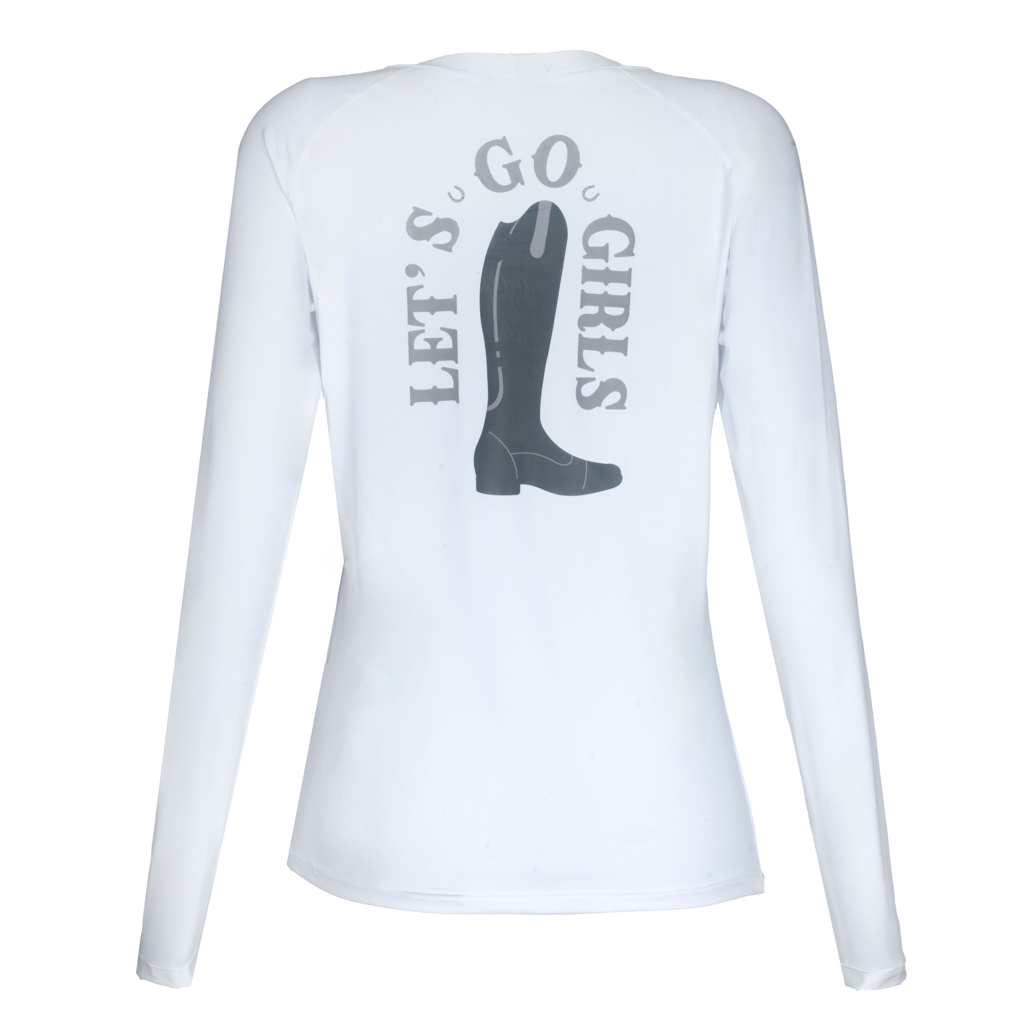 Blusa Treino Hipismo Training Tech Let's Go Girls LS Infantil Branca