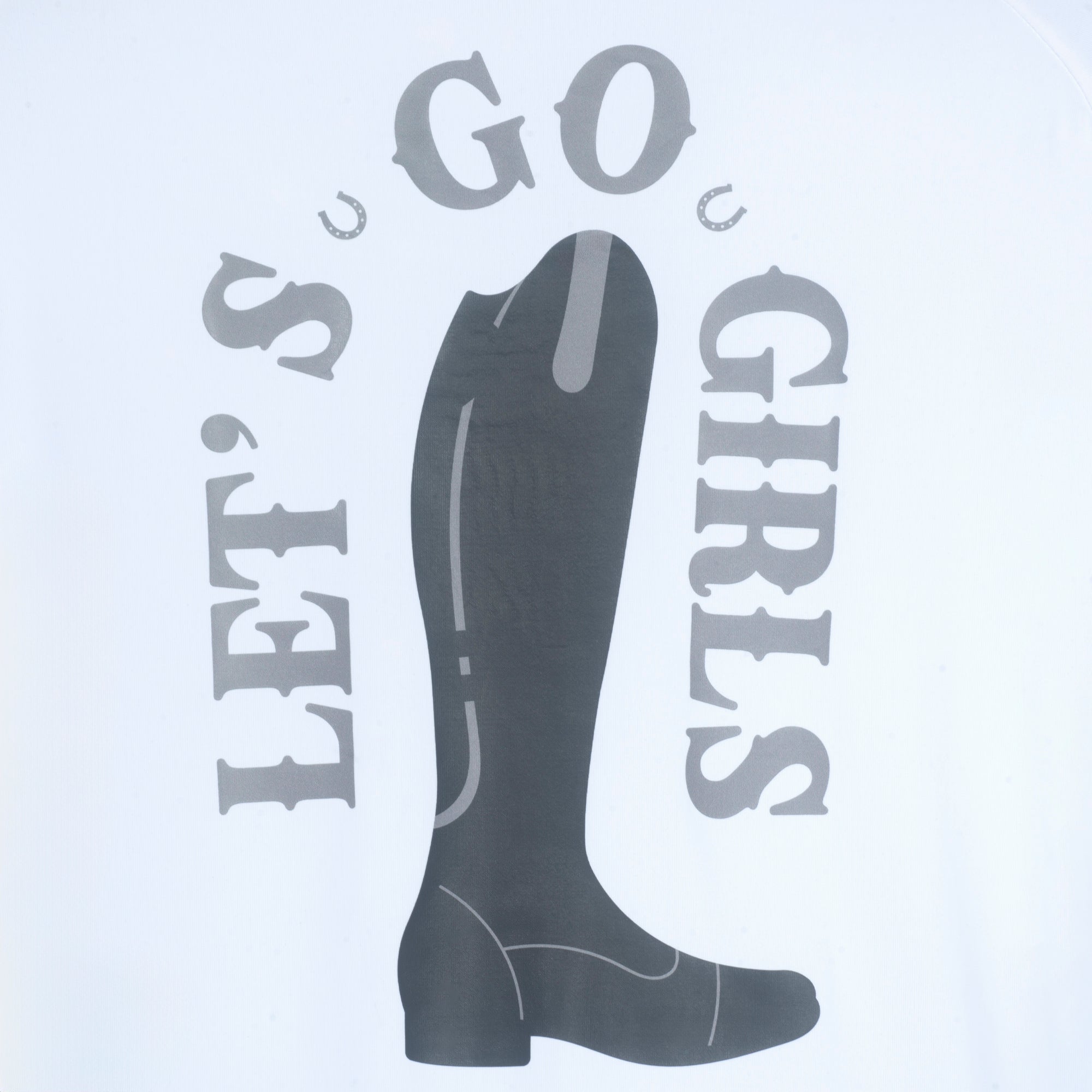 Blusa Treino Hipismo Training Tech Let's Go Girls LS Branca - Lucky_U Riders