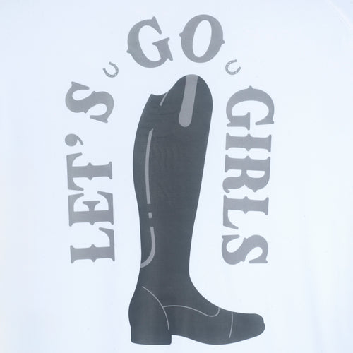 Blusa Treino Hipismo Training Tech Let's Go Girls LS Branca - Lucky_U Riders