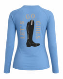 Blusa Treino Hipismo Training Tech Let's Go Girls LS Celeste