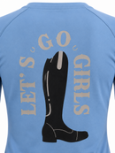 Blusa Treino Hipismo Training Tech Let's Go Girls LS Celeste