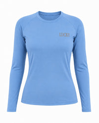 Blusa Treino Hipismo Training Tech Let's Go Girls LS Infantil Celeste