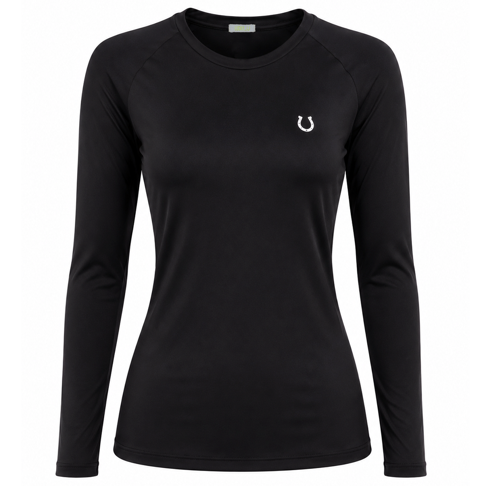 Blusa Treino Hipismo Training Tech Nine Horses LS Infantil Preta