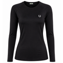 Blusa Treino Hipismo Training Tech Nine Horses LS Preta
