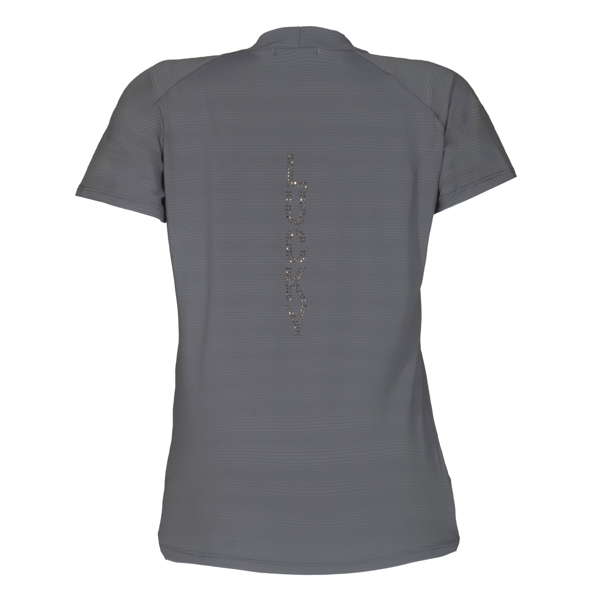 Blusa Treino Hipismo Training Tech Raglan SS Infantil Cinza - Lucky_U Riders
