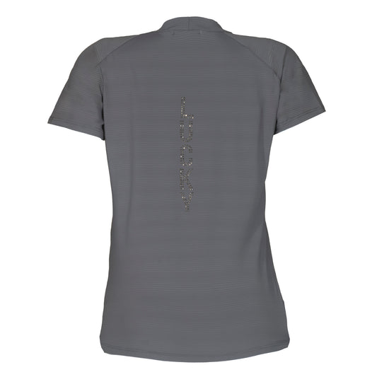 Blusa Treino Hipismo Training Tech Raglan SS Infantil Cinza - Lucky_U Riders