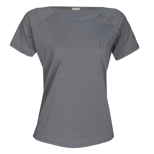 Blusa Treino Hipismo Training Tech Raglan SS Infantil Cinza - Lucky_U Riders