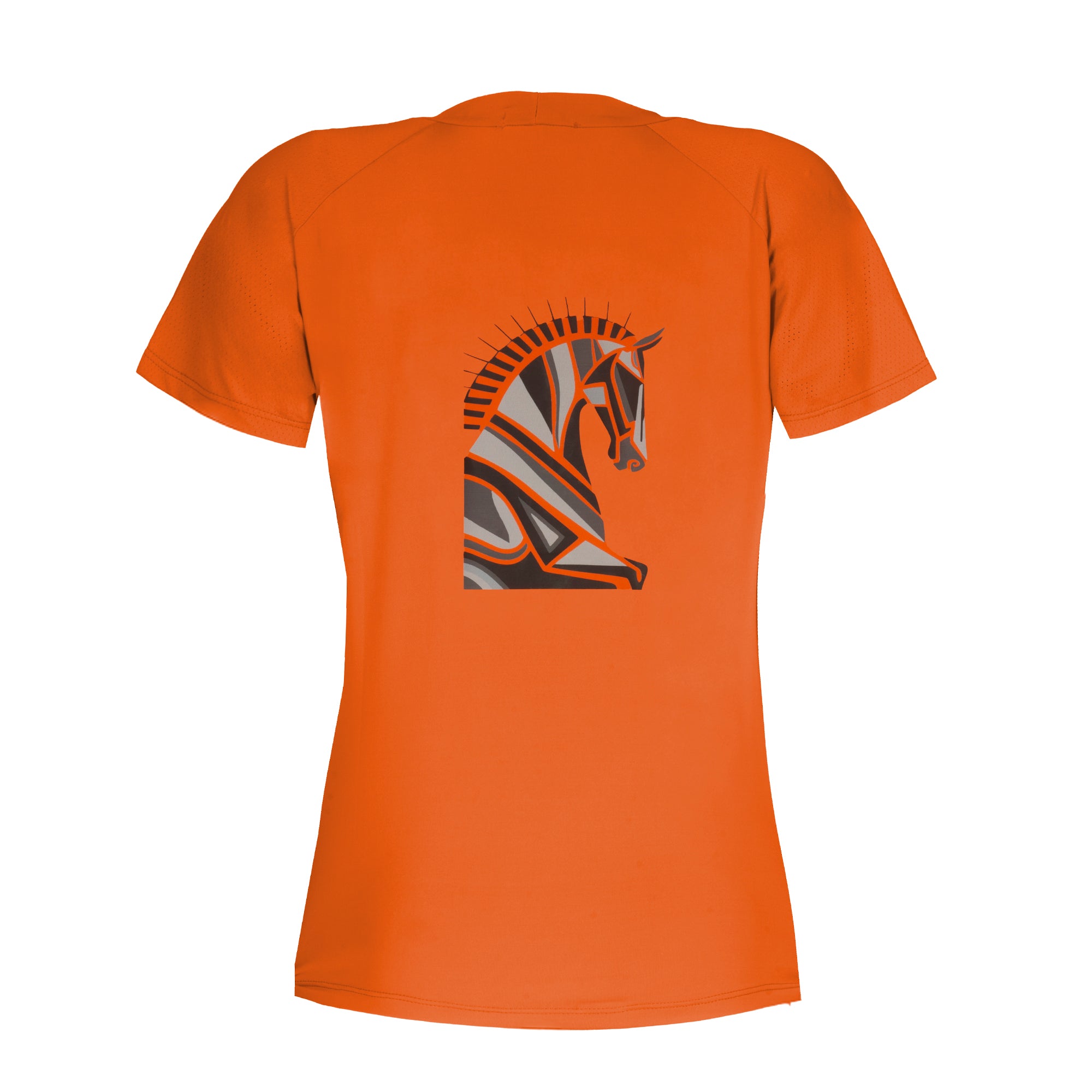 Blusa Treino Hipismo Training Tech Raglan SS Tangerina