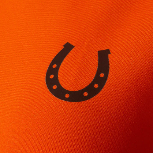 Blusa Treino Hipismo Training Tech Raglan SS Tangerina - Lucky_U Riders