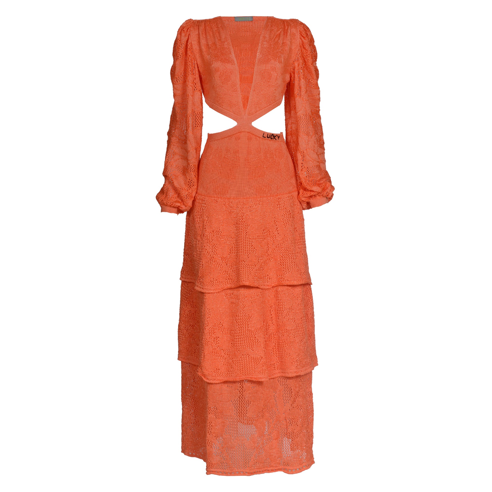 Vestido Broche Laranja - Lucky_U Riders