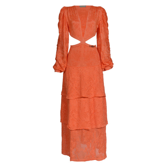 Vestido Broche Laranja - Lucky_U Riders