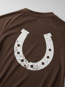 Blusa Treino Hipismo Training Tech Raglan SS Café